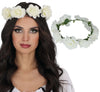 GP23075 – Märchenkrone Rosenblüten Mittelalter Prinzessin – Farbe: Weiß