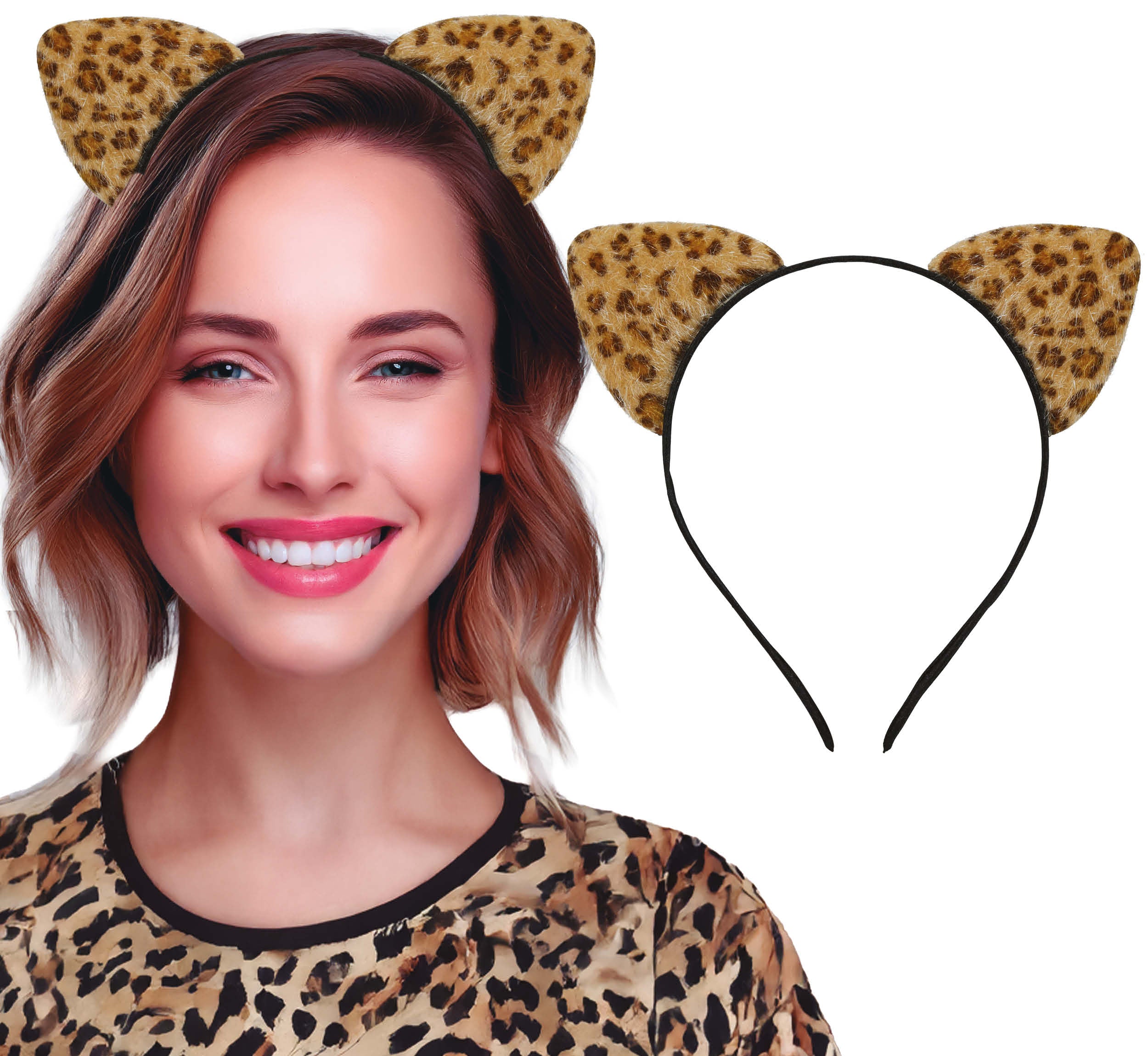 GP23081 – Tierische Partytiara Wildkatzen – Farbe: Braun