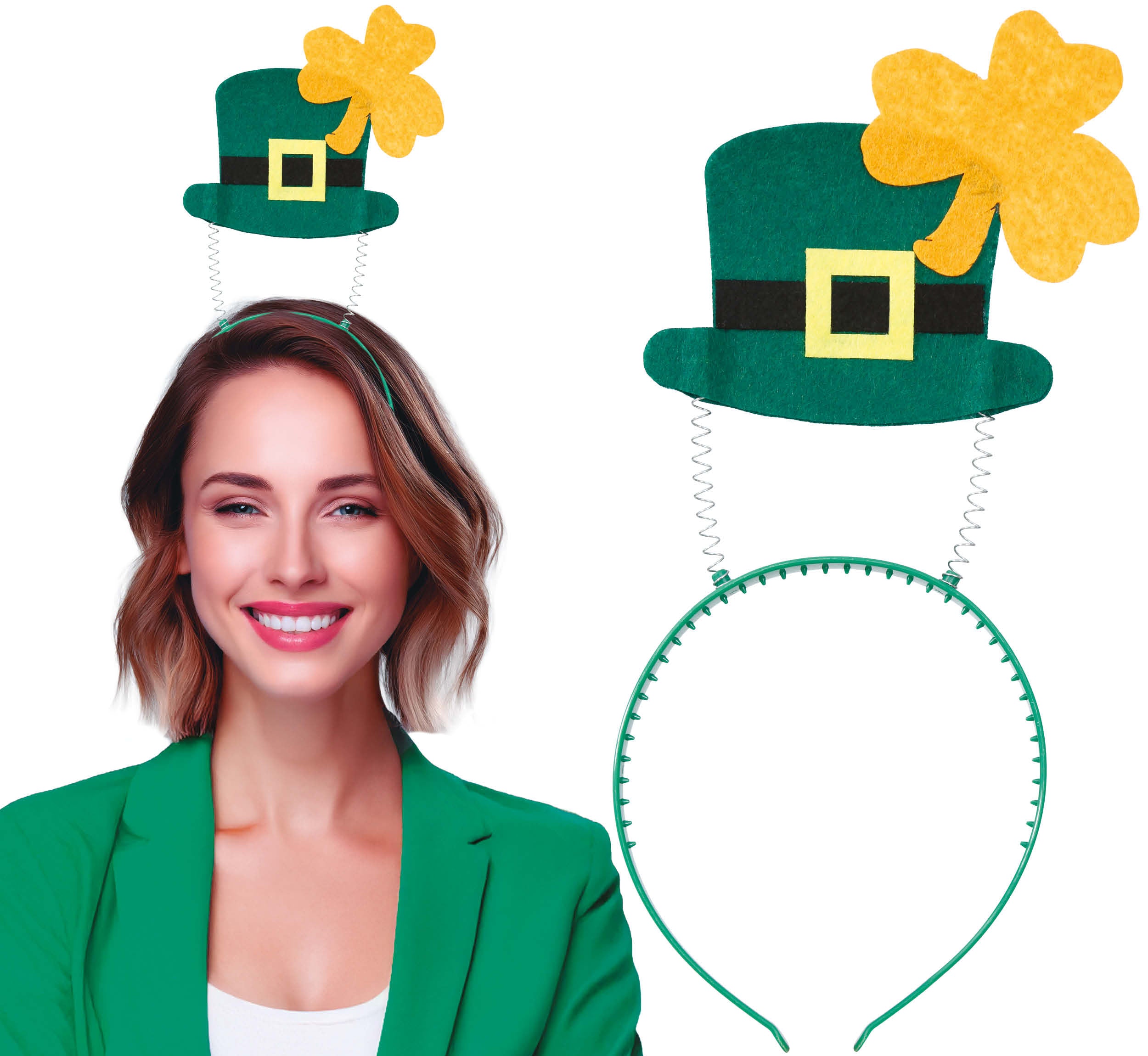 GP23088 – St Patrick Zylinder Haarreif – Farbe: GrÜn