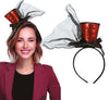 GP23094 – Zwanziger Jahre Roter Zylinder Fascinator – Farbe: Rot