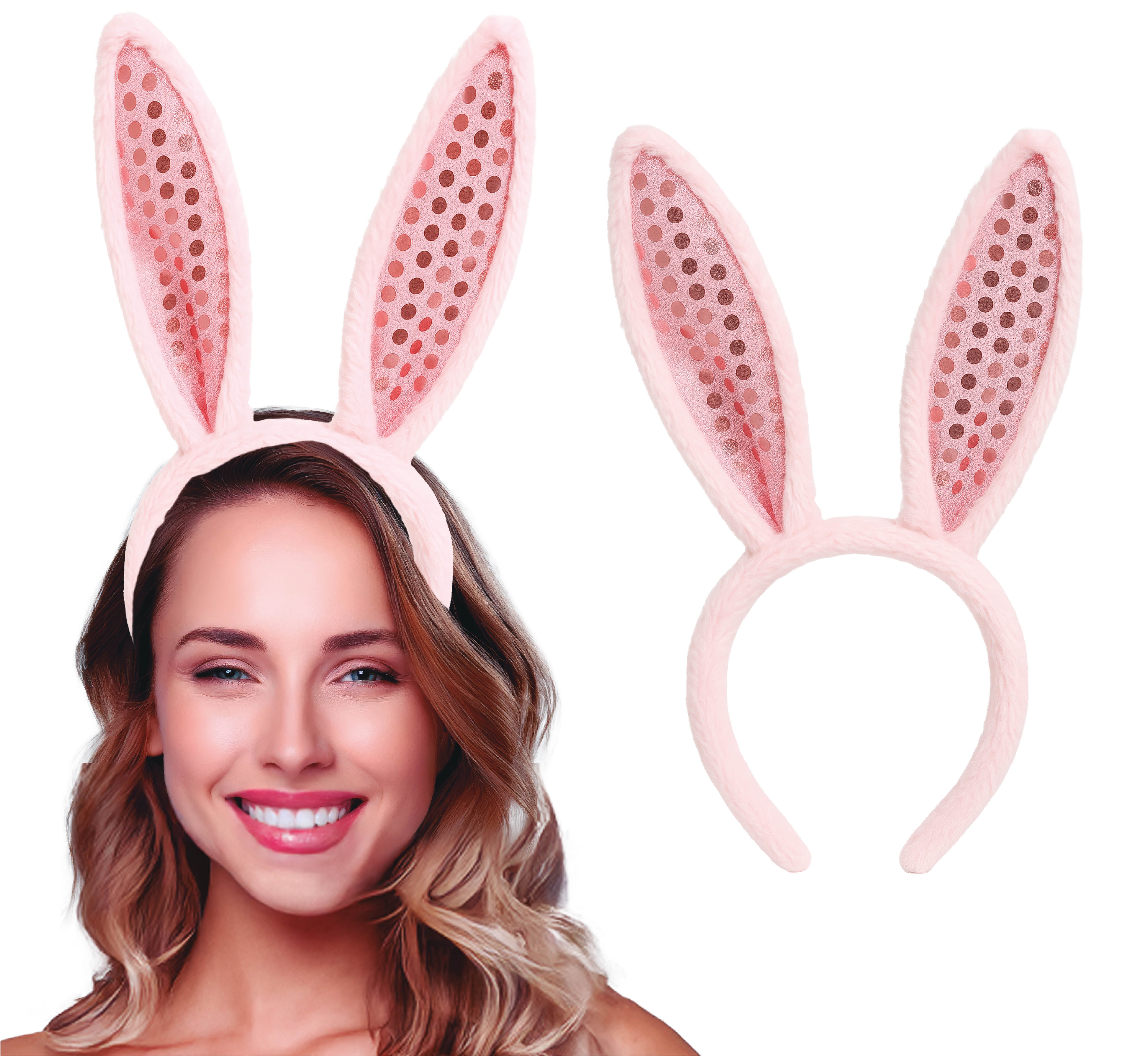 GP23101 – Junggesellenabschied Hasen Ohren Diadem – Farbe: Pink
