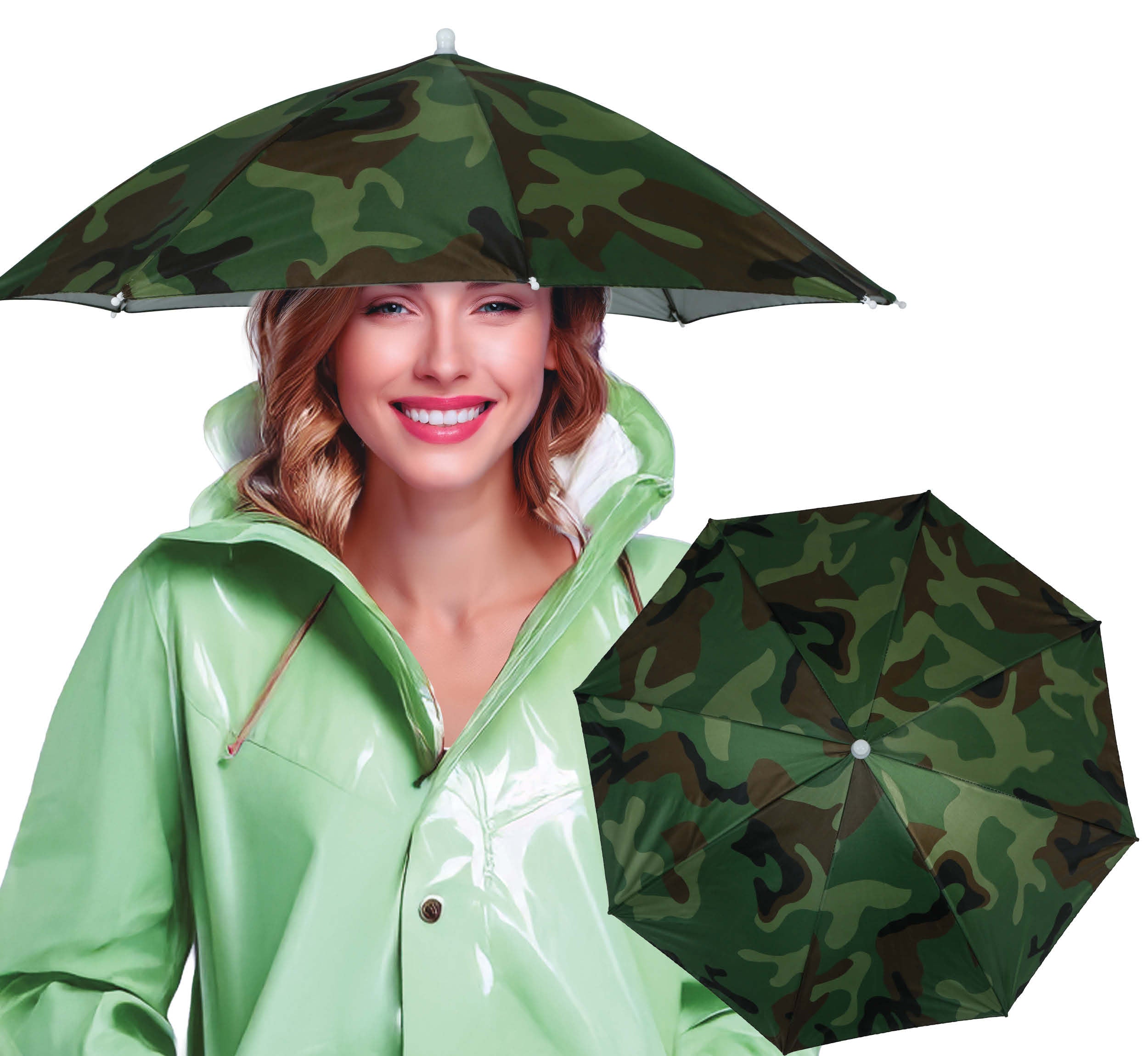 GP23107 – Militär Camouflage Karneval Kopfschirm – Farbe: GrÜn