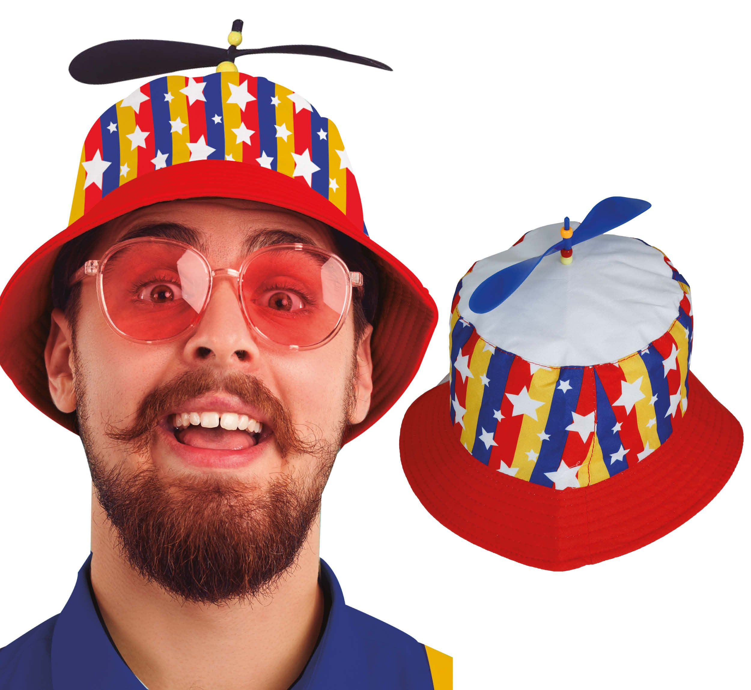 GP23112 – Clown Propellerhut Spaßiger Hut Für – Farbe: Mehrfarbig