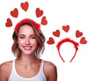 GP23114 – Karneval Diadem Herzen Kopfschmuck – Farbe: Rot