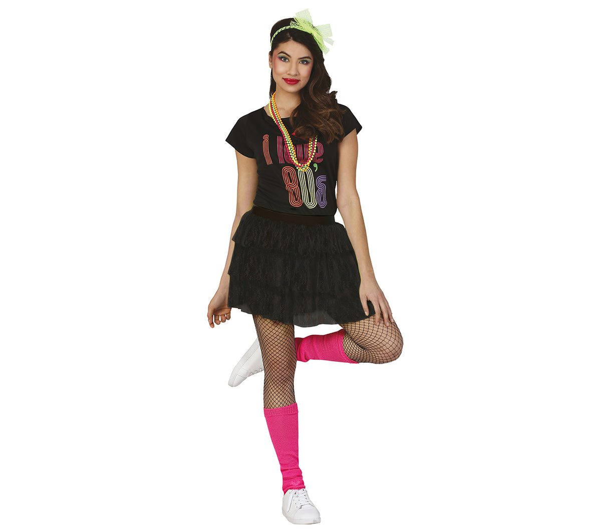 GP18940 – 80er Jahre Spitzenrock für Damen – Farbe: Schwarz