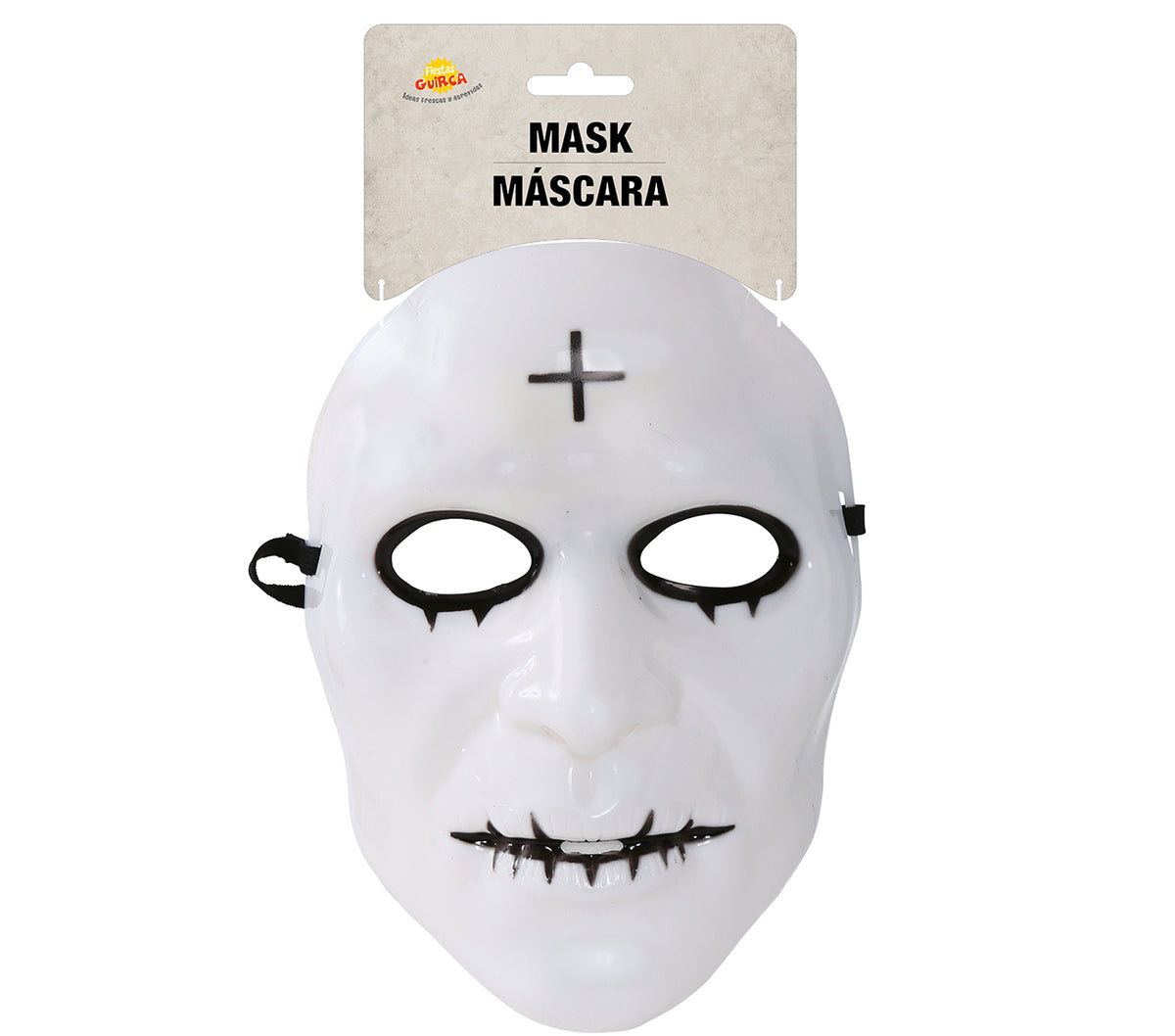GP2262 – Horror Maske mit Kreuz für Erwachsene weiß – Farbe: Beige