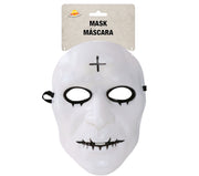 Horror Maske mit Kreuz für Erwachsene weiß, Bild 4