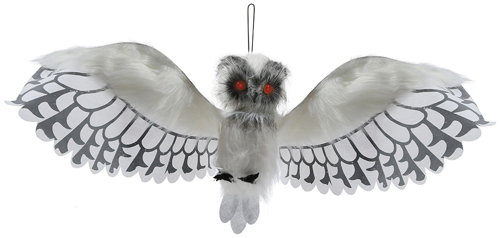 GP24059 – Halloween Eule Dekoration Weiß Grau – Größe: Standard