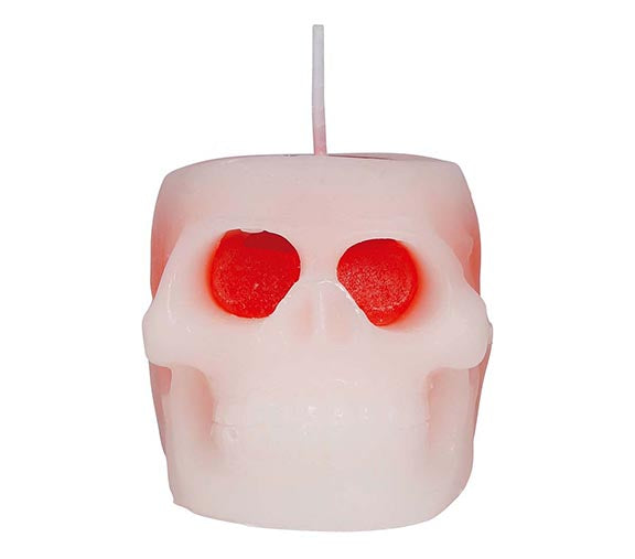 GP24095 – Skelett Totenschädel Kerze Blutig – Farbe: Weiß