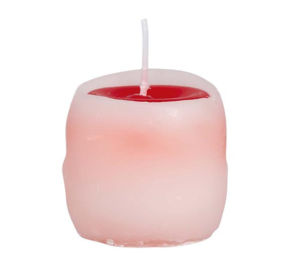 GP24095 – Skelett Totenschädel Kerze Blutig – Farbe: Weiß