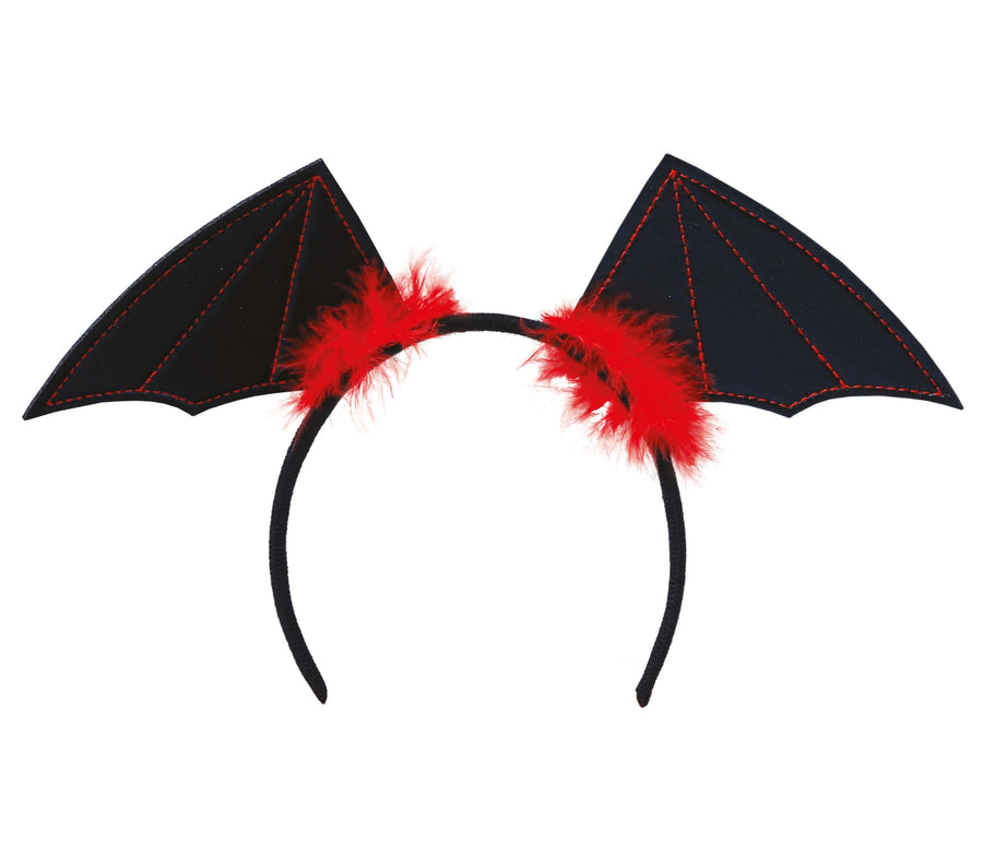 GP24102 – Fledermaus Flügel Stirnband Halloween – Farbe: Schwarz, Ansicht 2