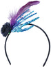 GP24131 – Halloween Haarreif Skelett Hand Mit Blume – Farbe: Schwarz