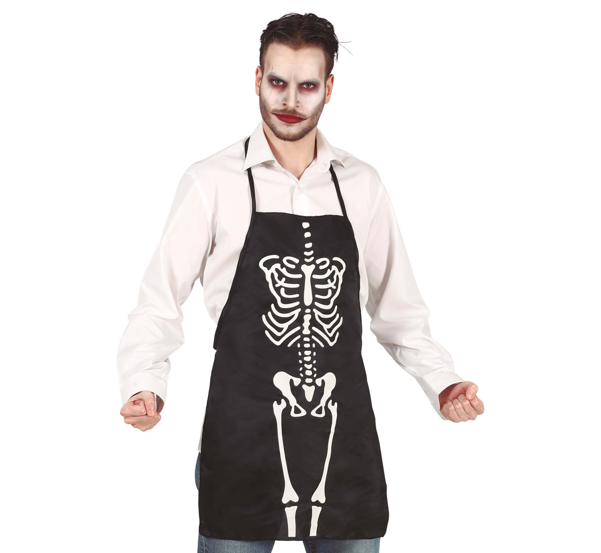 GP24170 – Skelett Schürze Halloween Party – Farbe: Schwarz