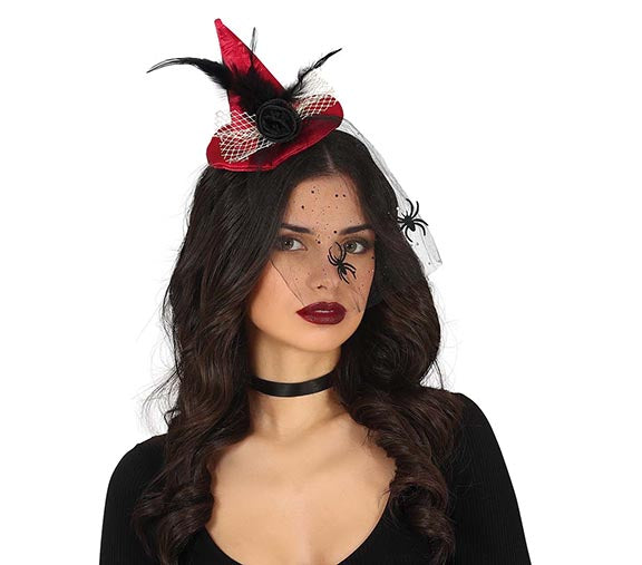 GP24178 – Hexen Tiara Minizylinder Kostüm – Farbe: Schwarz