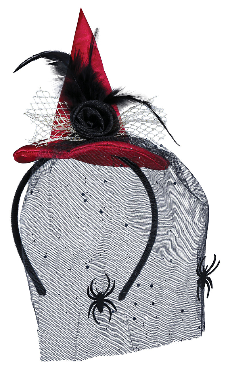 GP24178 – Hexen Tiara Minizylinder Kostüm – Farbe: Schwarz