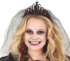 GP24183 – Prinzessin Diadem Schwarz Schleier – Farbe: Schwarz
