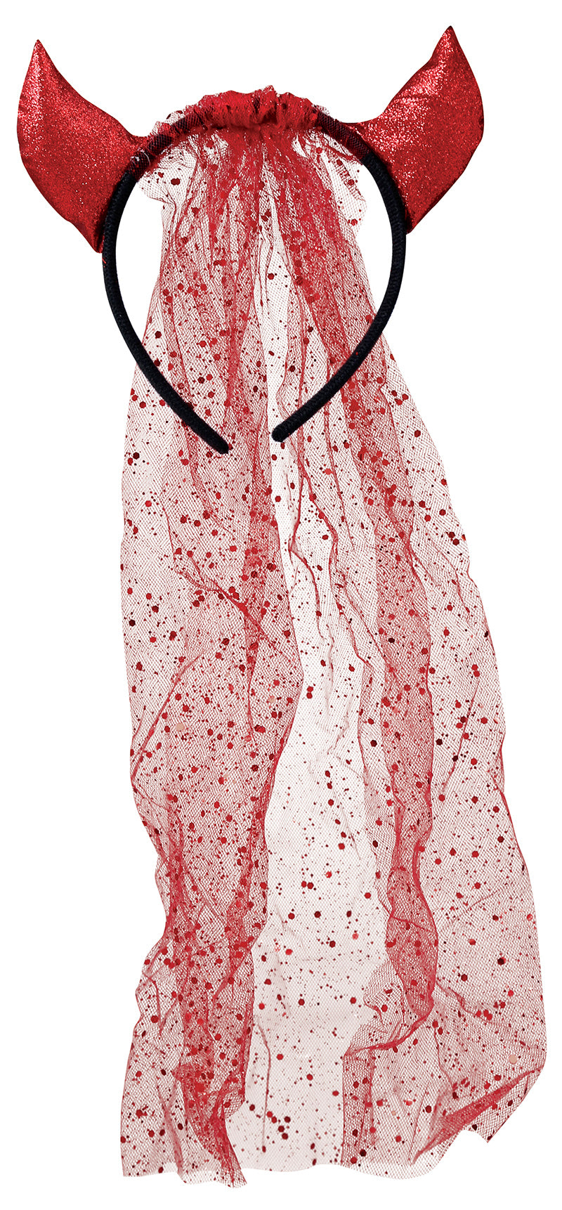 GP24184 – Dämon Stirnband Halloween Kostüm – Farbe: Rot