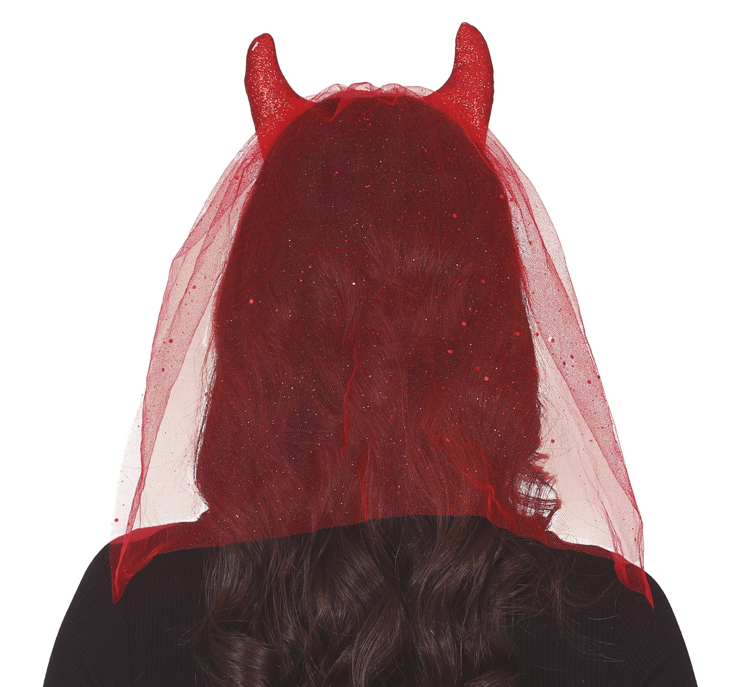 GP24184 – Dämon Stirnband Halloween Kostüm – Farbe: Rot