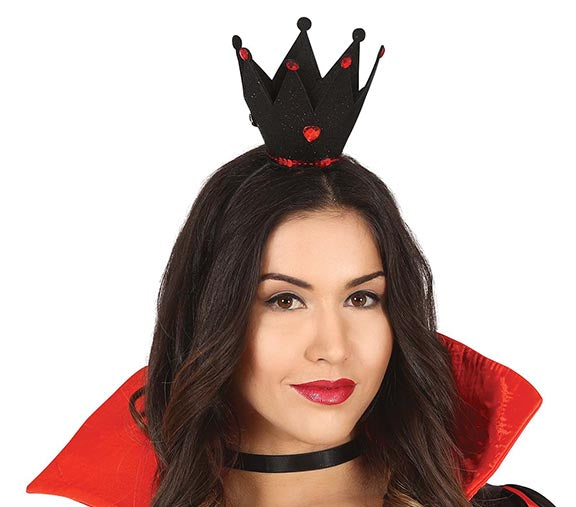 GP24187 – Kronen Kostüm Haarreif Majestätische Tiara – Farbe: Schwarz