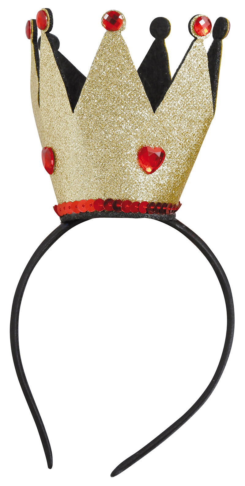 GP24187 – Kronen Kostüm Haarreif Majestätische Tiara – Farbe: Gold