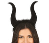 GP24202 – Dämon Halloween Stirnband Mit Hörnern – Farbe: Schwarz, Rot