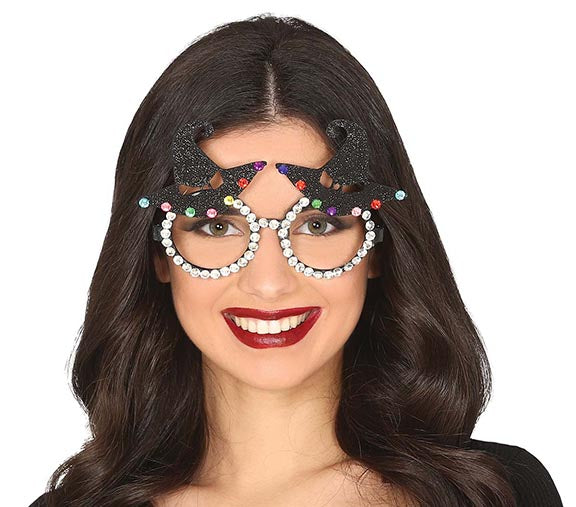 Hexe Glamour Brille Funkelnde Halloween