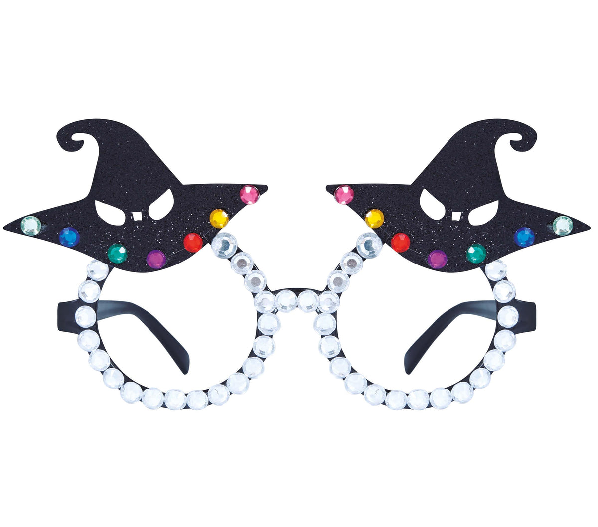 GP24219 – Hexe Glamour Brille Funkelnde Halloween – Farbe: Schwarz