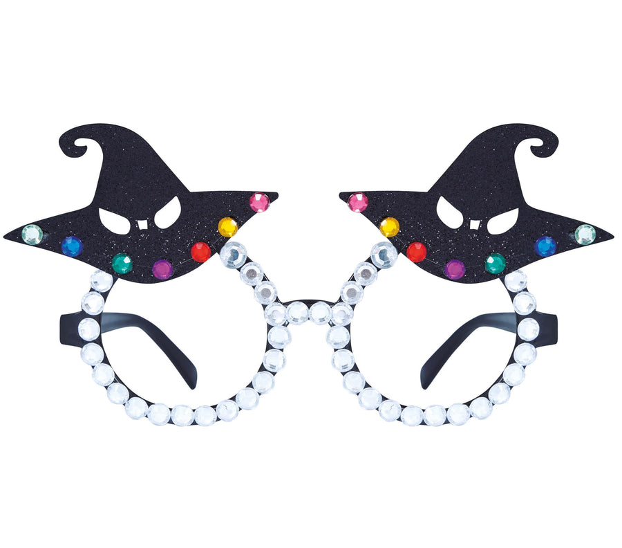 GP24219 – Hexe Glamour Brille Funkelnde Halloween – Farbe: Schwarz, Ansicht 2