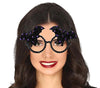 GP24220 – Fledermaus Halloween Glitzer Brille – Farbe: Schwarz