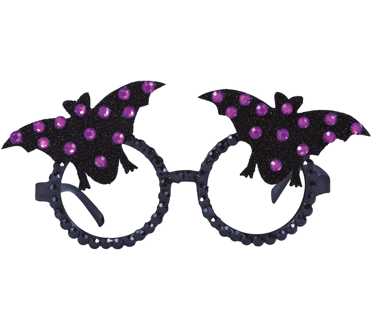 GP24220 – Fledermaus Halloween Glitzer Brille – Farbe: Schwarz