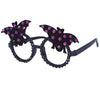 GP24220 – Fledermaus Halloween Glitzer Brille – Farbe: Schwarz