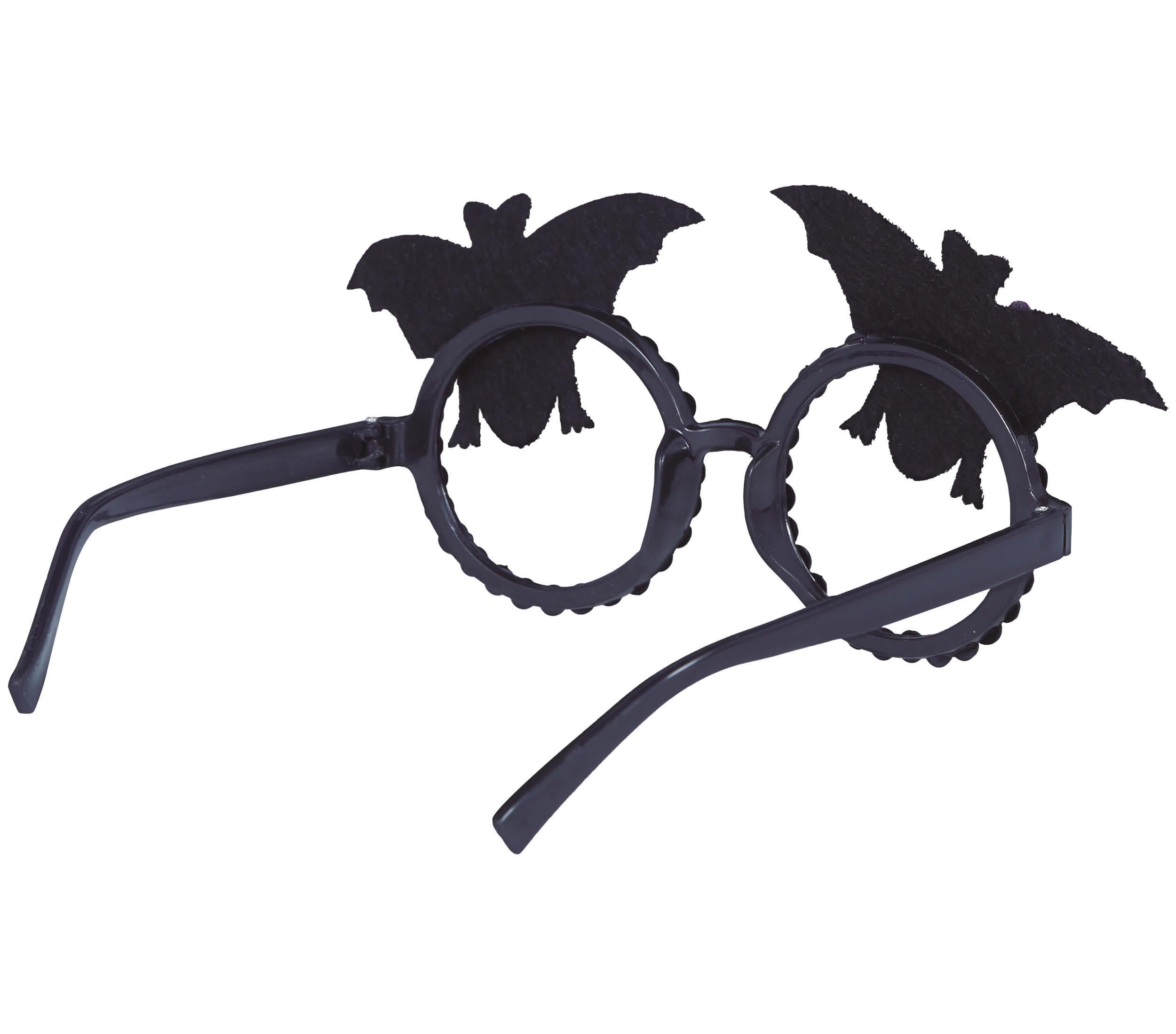 GP24220 – Fledermaus Halloween Glitzer Brille – Farbe: Schwarz