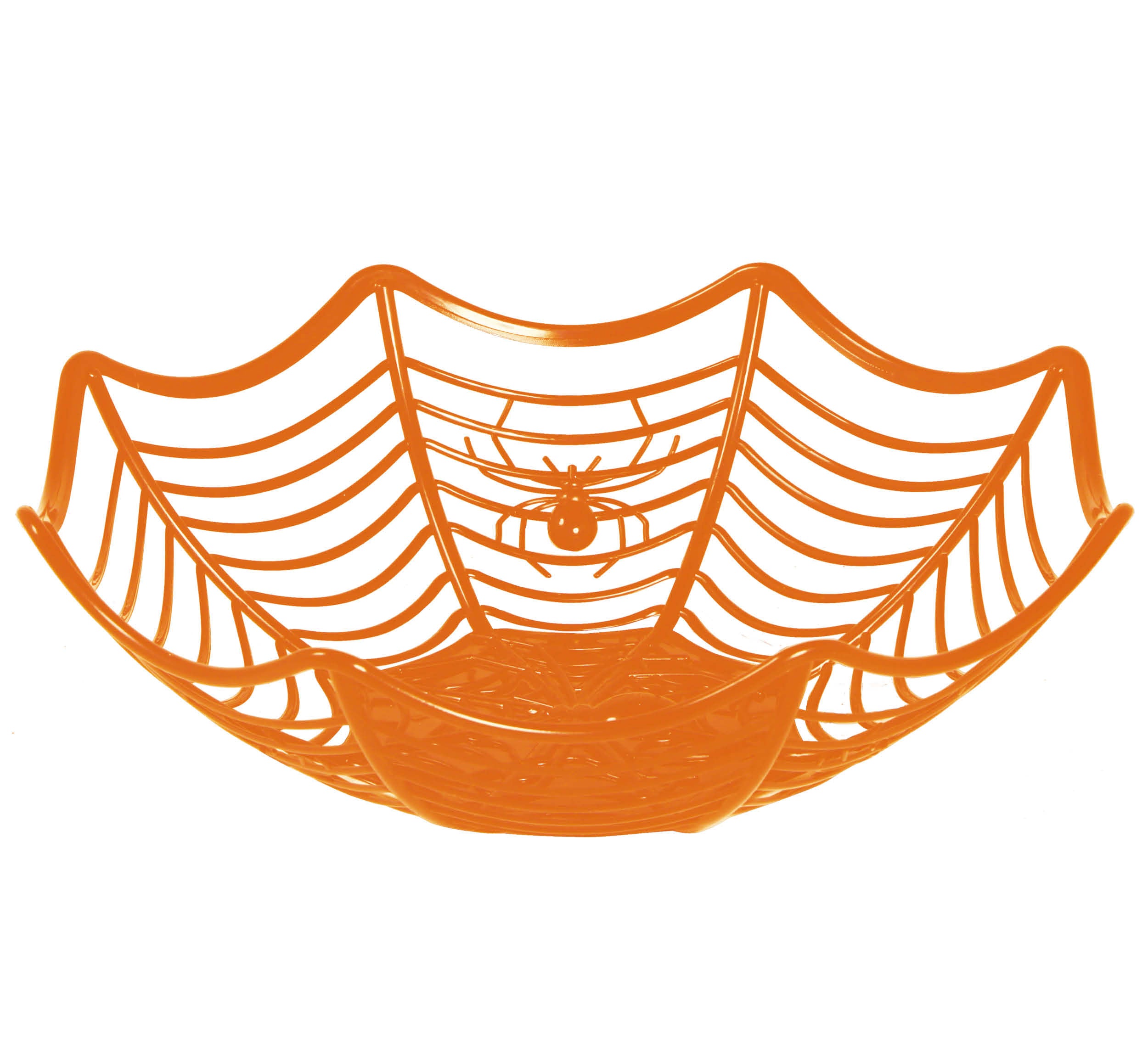 GP24236 – Halloween Spinnennetz Tablett Dekoration – Farbe: Orange