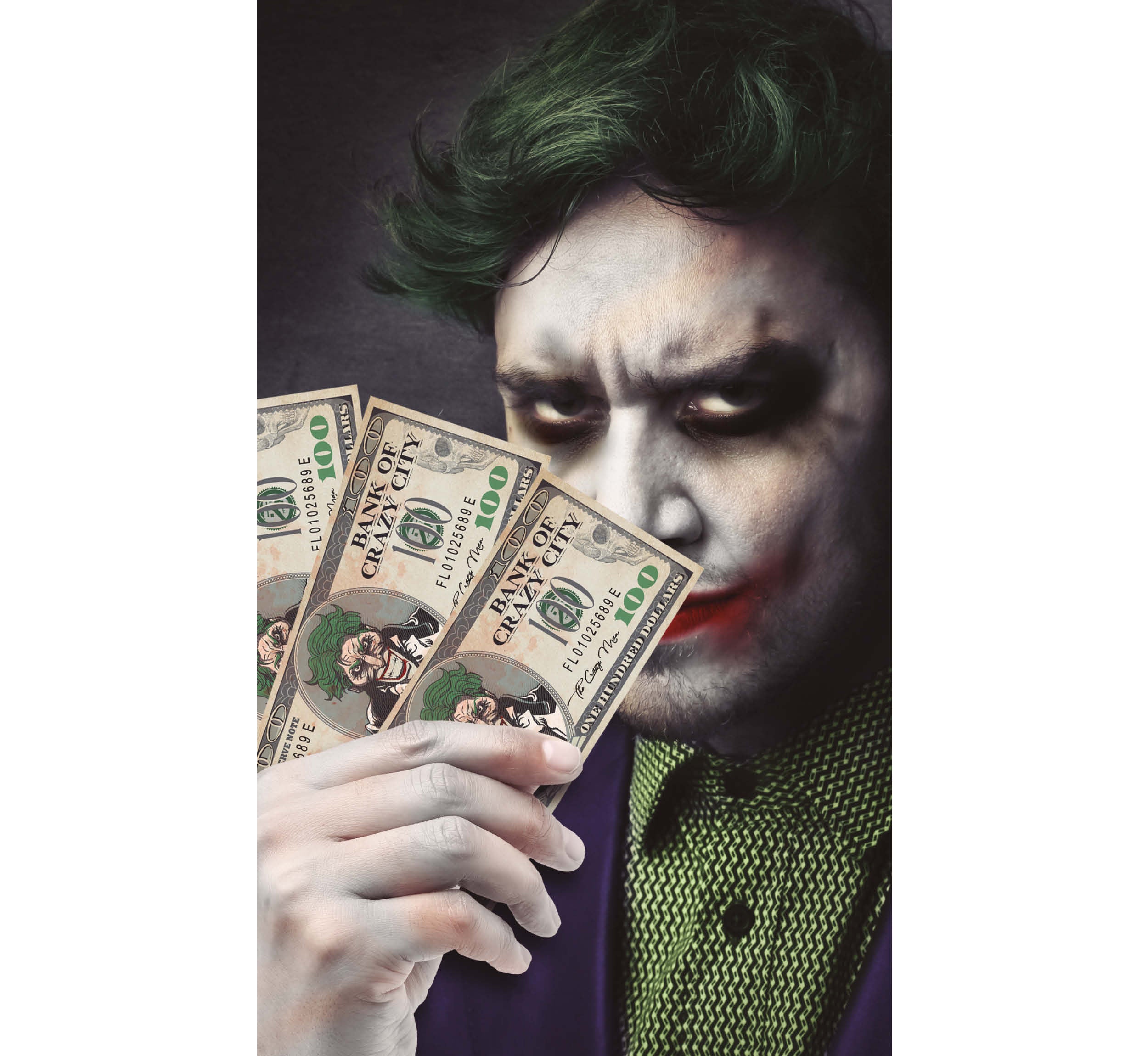 GP24256 – Superheld Witzgeld Comicspaß Mr Smile – Farbe: Grün