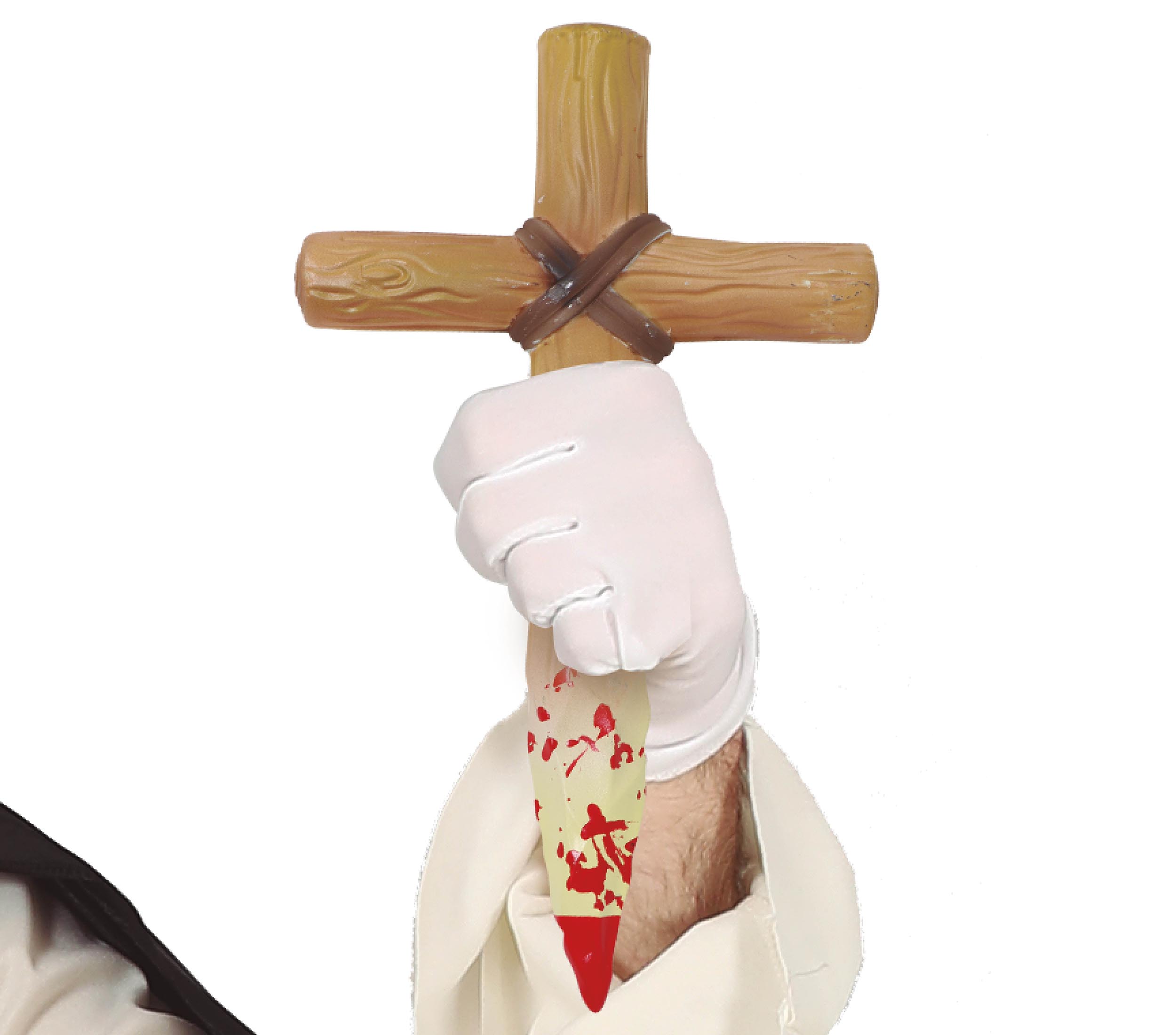 GP24274 – Vampir Bekämpfungs Accessoire Kreuz Pfahl – Farbe: Braun