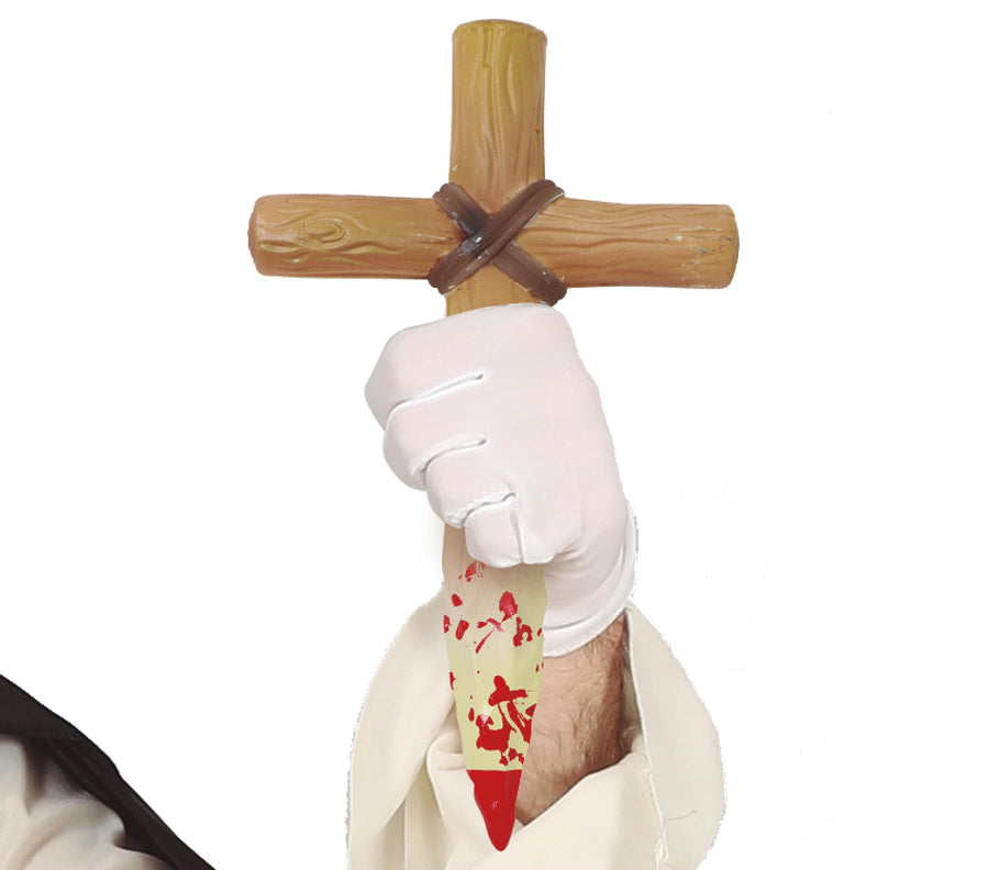 GP24274 – Vampir Bekämpfungs Accessoire Kreuz Pfahl – Farbe: Braun, Ansicht 2
