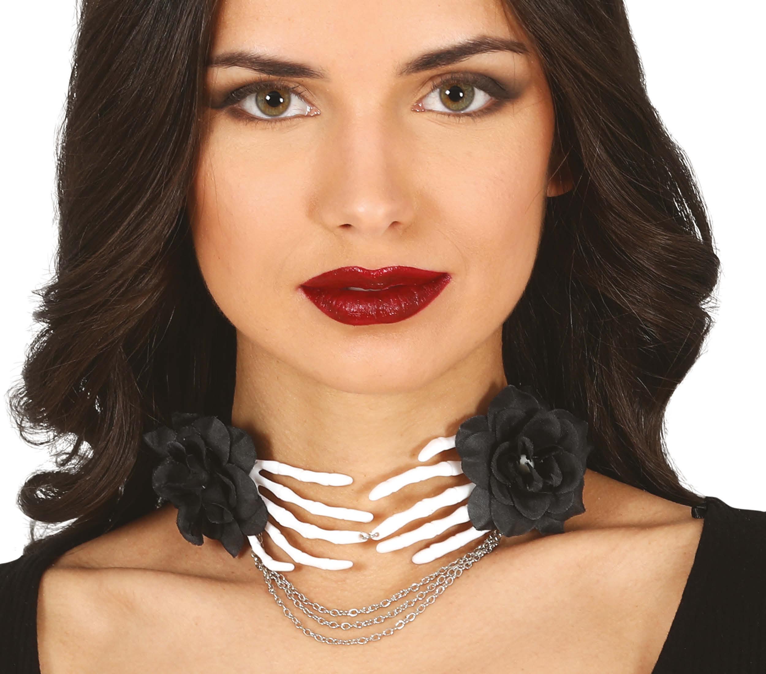 GP24336 – Skelett Halloween Gothic Halsband – Farbe: Schwarz