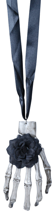 Skelett Hand Halskette für Damen mit Rose, Bild 5