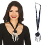 GP24337 – Skelett Halskette Halloween Dekoration – Farbe: Schwarz