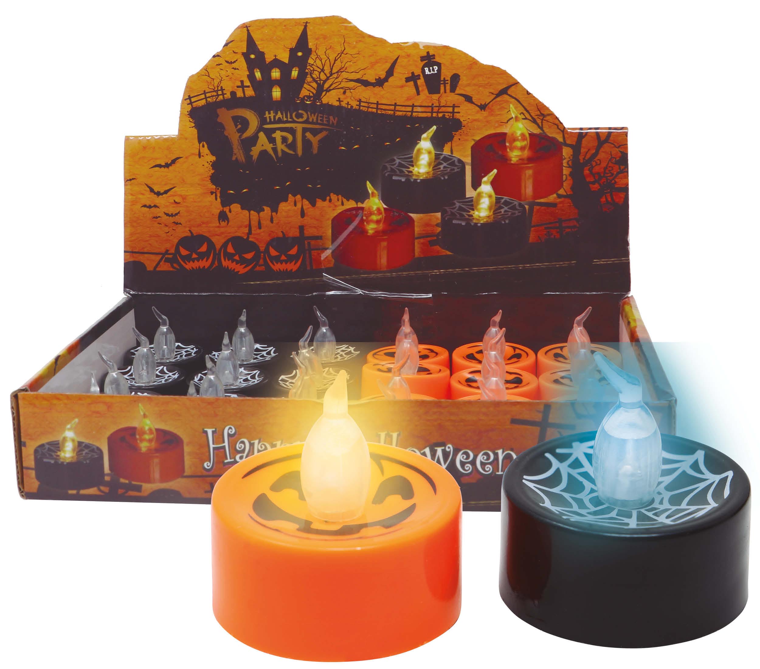 GP24353 – Halloween Dekoration Teelichter Kürbis – Farbe: Schwarz