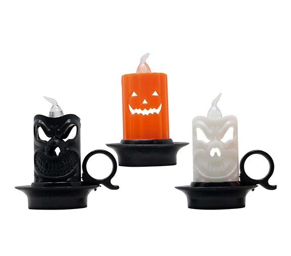 GP24355 – Halloween Grusel Deko Kürbis Kerzen – Farbe: Mehrfarbig