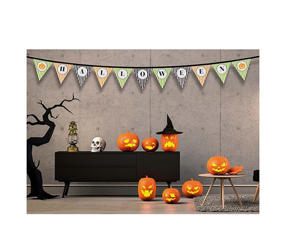 GP24364 – Halloween Deko Banner Wimpel Party – Farbe: Mehrfarbig