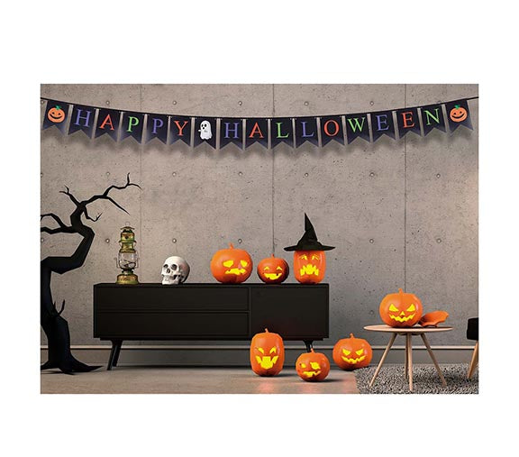 GP24365 – Halloween Wimpel Girlande Festliche – Farbe: Orange