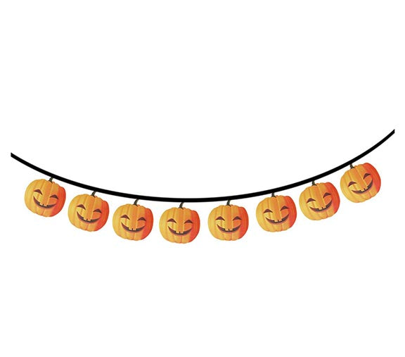 Kürbis Girlande 300 cm Halloween