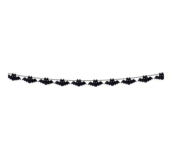 GP24367 – Tiere Fledermaus Girlande Halloween Deko – Farbe: Schwarz, Ansicht 2