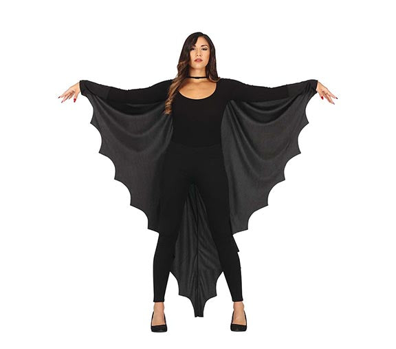 Fledermaus Umhang für Damen 124 cm schwarz