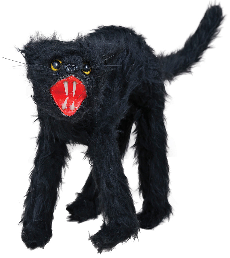 GP24386 – Tierische Halloween Deko Gruselige Schwarze Katze – Farbe: Schwarz
