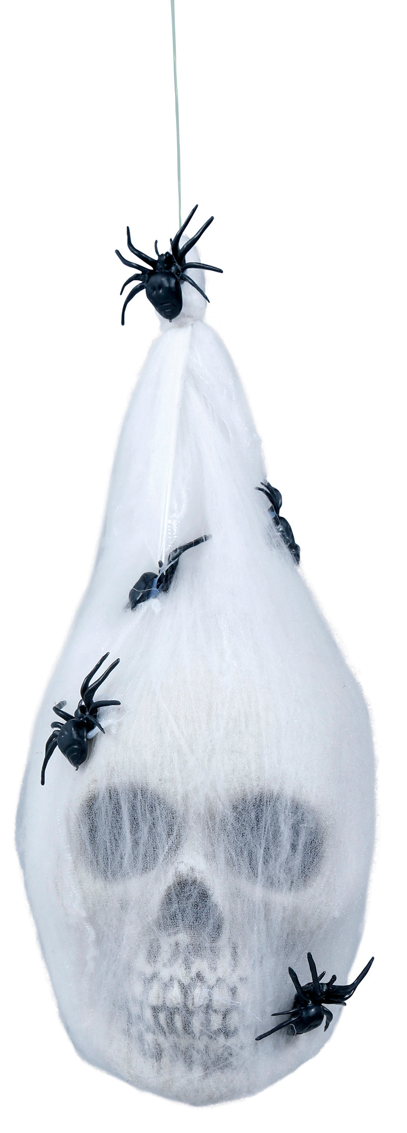 GP24395 – Skelett Kopf Spinnennetz Dekoration – Farbe: Weiß