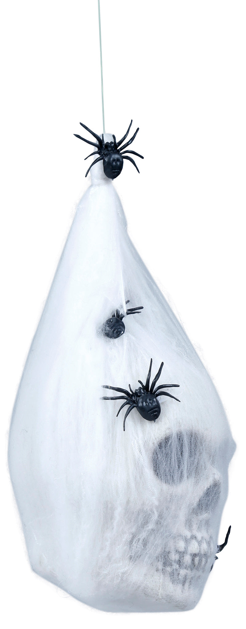 GP24395 – Skelett Kopf Spinnennetz Dekoration – Farbe: Weiß