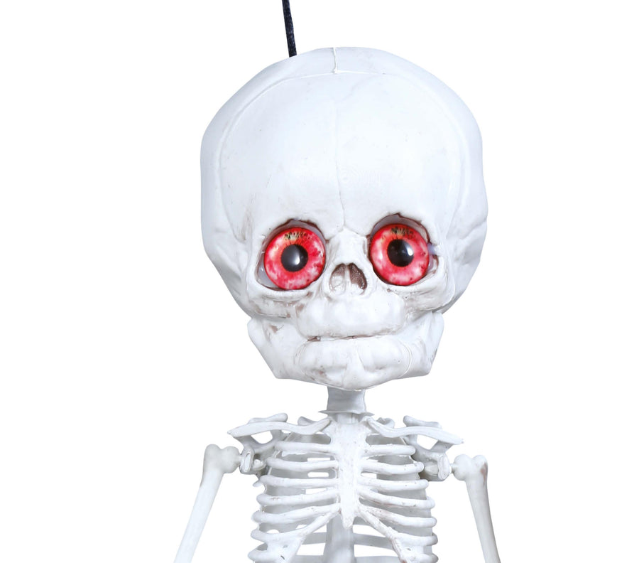 GP24406 – Skelett Halloween Dekor Dickkopf Hängehängefigur – Farbe: Weiß, Ansicht 2